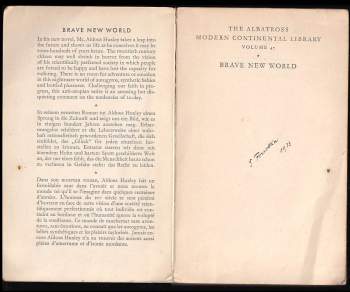 Aldous Huxley: Brave New World