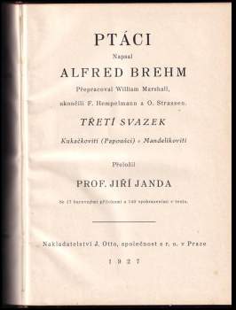Alfred Brehm: Brehmův Život zvířat - Ptáci 3