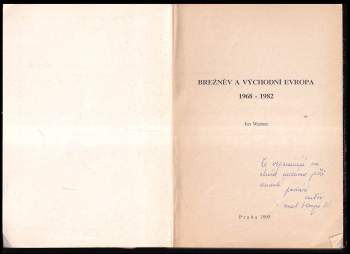 Jan Wanner: Brežněv a východní Evropa 1968-1982