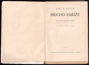 Émile Zola: Břicho Paříže