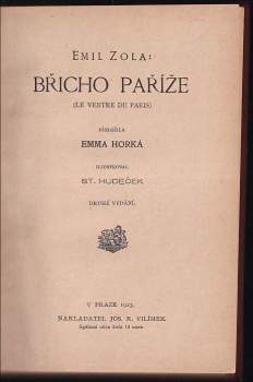Émile Zola: Břicho Paříže