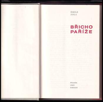 Émile Zola: Břicho Paříže