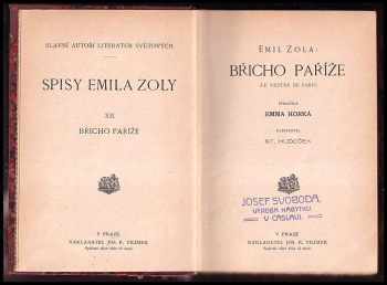 Émile Zola: Břicho Paříže - Le ventre de Paris