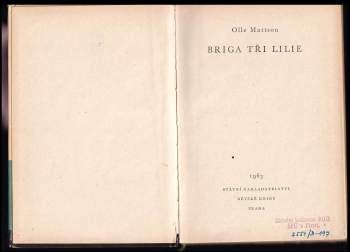 Věra Brázdová: Briga Tři lilie