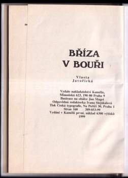 Vlasta Javořická: Bříza v bouři