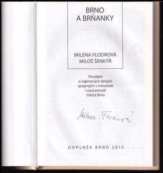 Milena Flodrová: Brno a Brňanky