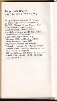Jorge Luis Borges: Brodiova zpráva