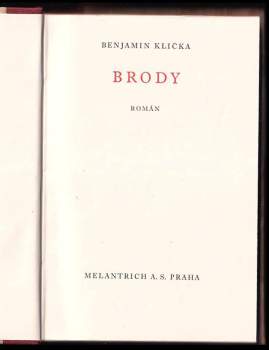 Benjamin Klička: Brody