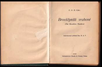 G. D. H Cole: Brooklynští vrahové