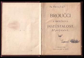 Jan Karafiát: Broučci a Broučkova pozůstalost