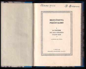 Jan Karafiát: Broučkova pozůstalost