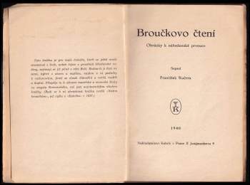 František Kučera: Broučkovo čtení