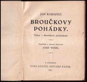 Jan Karafiát: Broučkovy pohádky