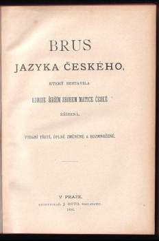 Brus jazyka českého, který sestavila komise širším sborem Matice české