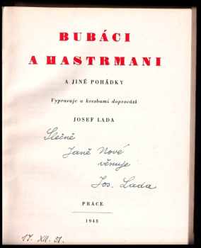 Josef Lada: Bubáci a hastrmani a jiné pohádky