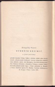 Dragiša Vasić: Bubeník Resimić a jiné povídky
