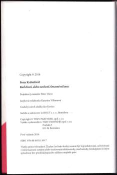 Peter Krištofovič: Buď chceš, alebo nechceš