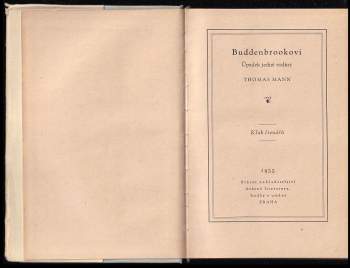 Thomas Mann: Buddenbrookovi