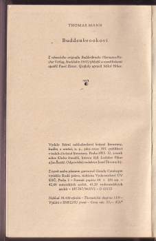 Thomas Mann: Buddenbrookovi
