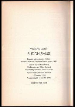 Vincenc Lesný: Buddhismus
