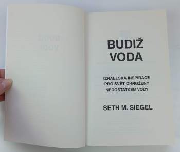 Seth M Siegel: Budiž voda