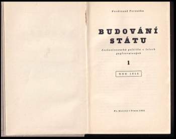 Ferdinand Peroutka: Budování státu - Rok 1919