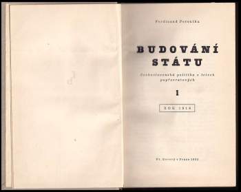Ferdinand Peroutka: Budování státu - Rok 1919