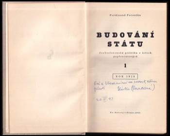 Ferdinand Peroutka: Budování státu