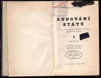 Ferdinand Peroutka: Budování státu - Rok 1919