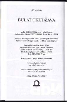 Jiří Vondrák: Bulat Okudžava, aneb, Od Nohavici k Provázku