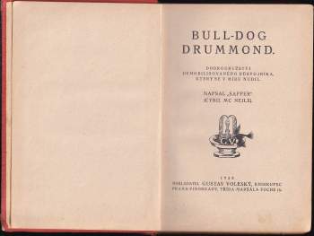 H. C McNeile: Bull-Dog Drummond