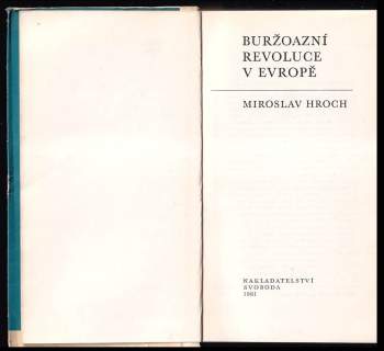 Miroslav Hroch: Buržoazní revoluce v Evropě