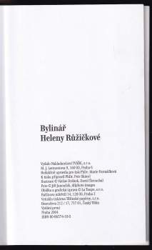 Bylinář Heleny Růžičkové