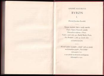 André Maurois: Byron I + II - KOMPLET