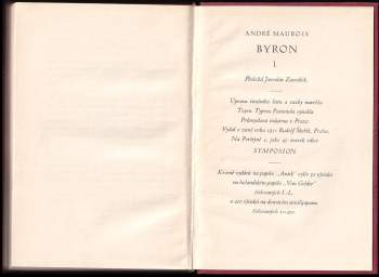 André Maurois: Byron I + II - KOMPLET