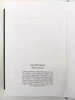 Jean-Paul Sartre: Bytí a nicota