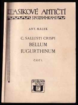 Gaius Crispus Sallustius: C. Sallusti Crispi Bellum Iugurthinum