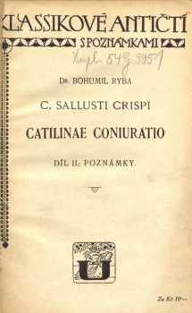 Gaius Crispus Sallustius: C. Sallusti Crispi Catilinae coniuratio