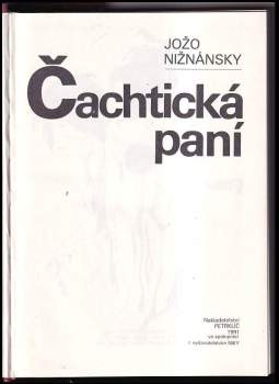 Jozef Nižnánsky: Čachtická paní