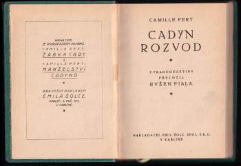 Camille Pert: Cadyn rozvod