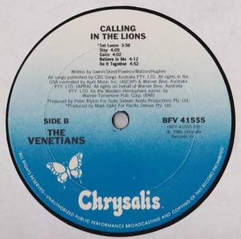 The Venetians: Calling In The Lions