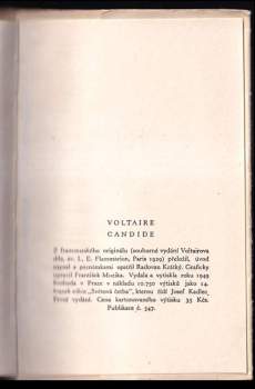 Voltaire: Candide