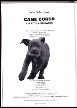 Irena Sehnerová: Cane corso