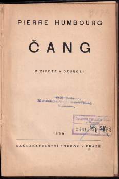 Pierre Humbourg: Čang