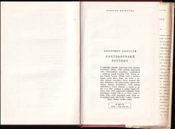 Geoffrey Chaucer: Canterburské povídky