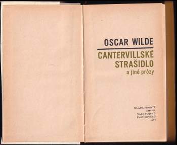 Oscar Wilde: Cantervillské strašidlo a jiné prózy