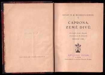 Edgar Rice Burroughs: Caprona, země divů