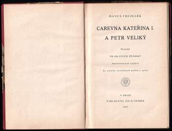 Hanuš Freimark: Carevna Kateřina I. a Petr Veliký