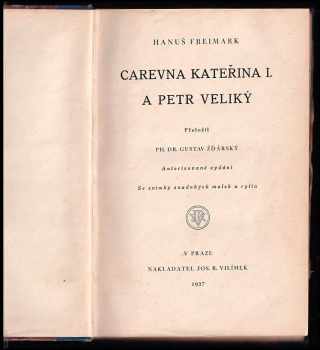 Hanuš Freimark: Carevna Kateřina I. a Petr Veliký