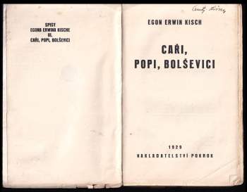 Egon Erwin Kisch: Caři, popi, bolševici